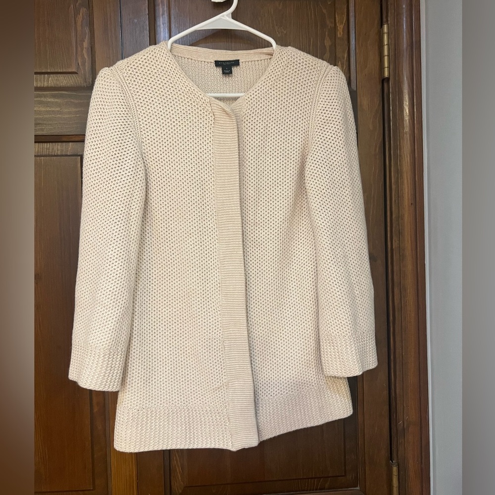 Heavy sweater button down cream color